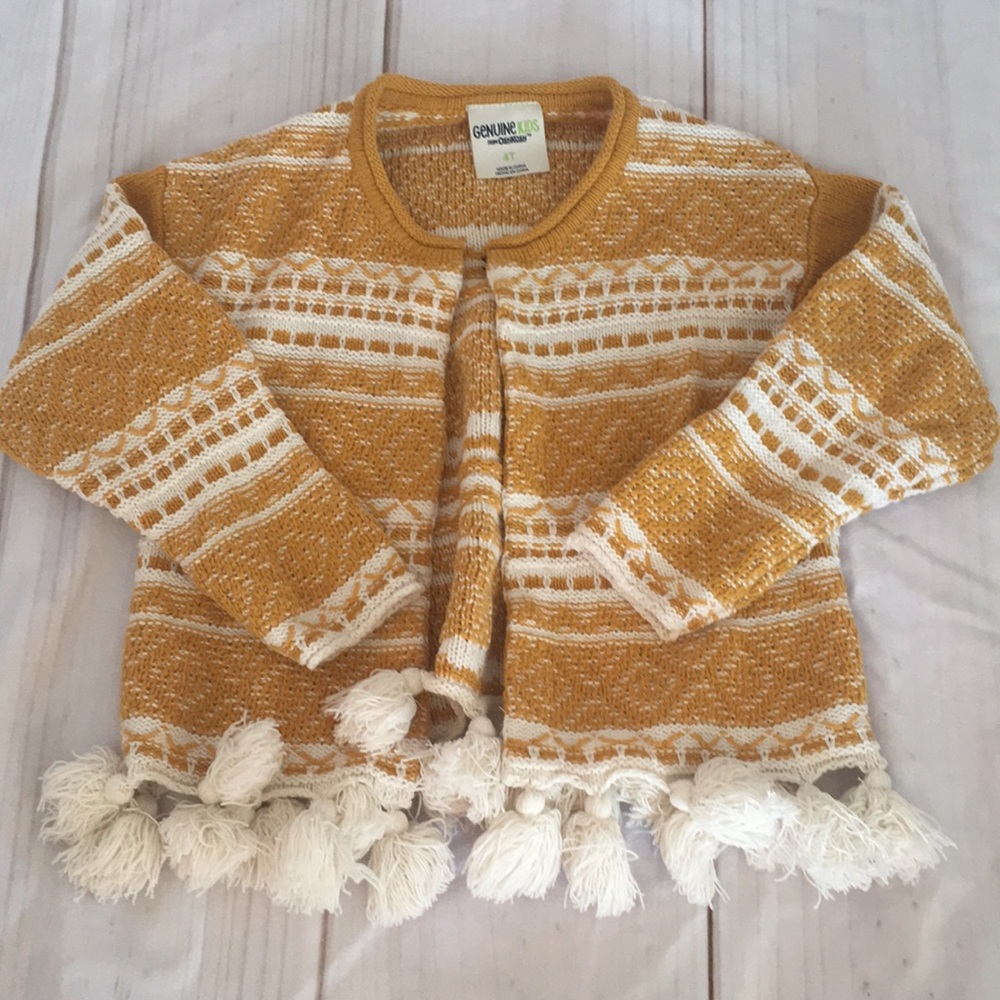 Tassle mustard sweater
